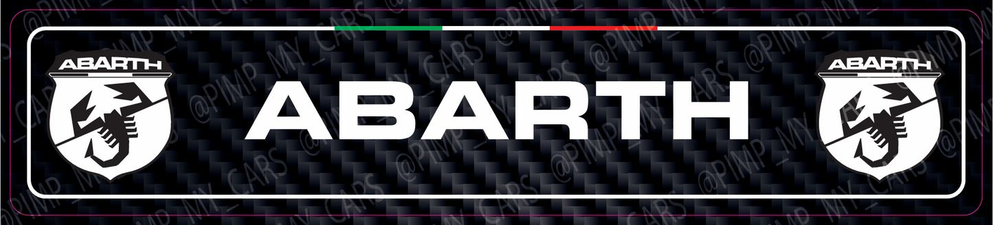 Cache plaque Abarth