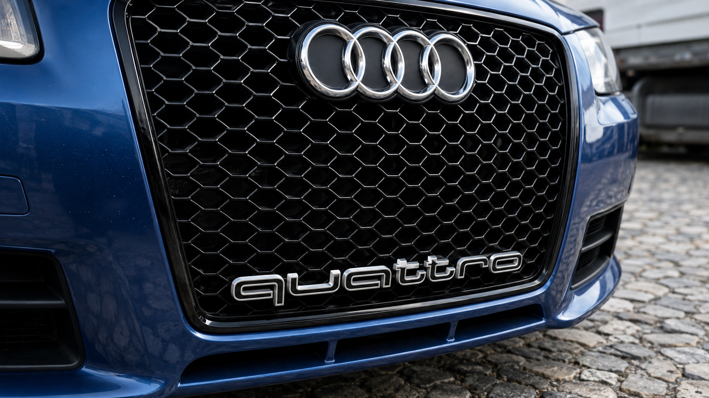 Lettrage de Calandre "quattro" – Style OEM Audi