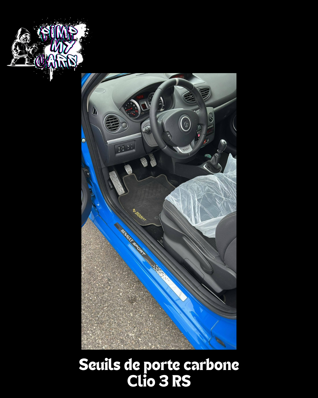 Seuil de porte carbone Clio 3 RS