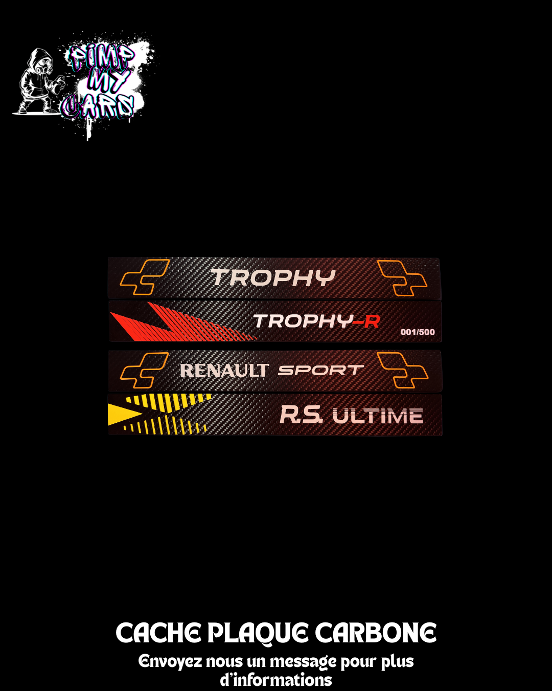 Cache Plaque Carbone