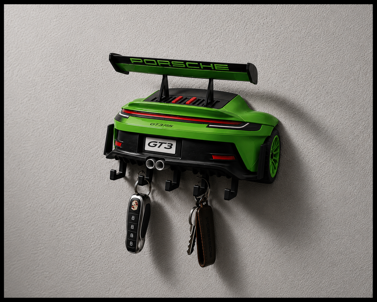 Support de Clés GT3RS – Porte-Clés Mural Design Automobile